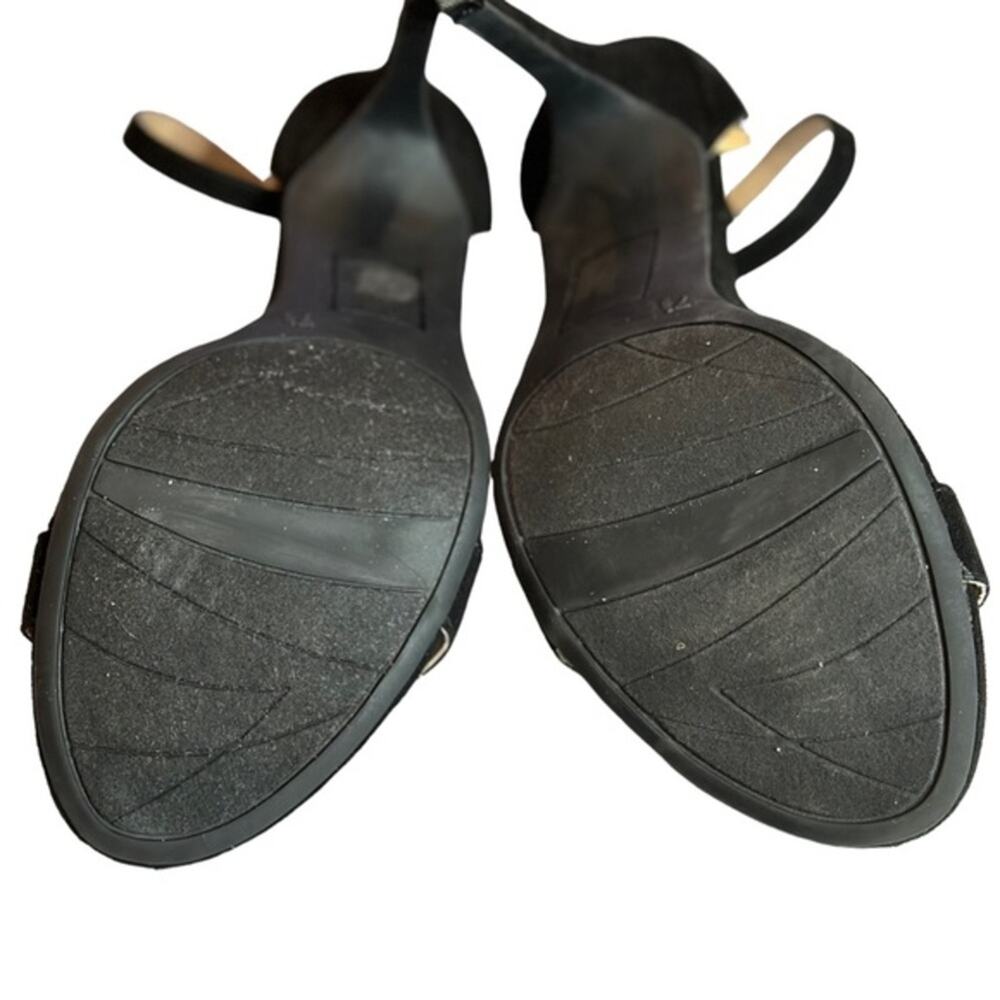 Rialto Revere black faux‎ suede ankle strap single toe strap stiletto size 7.5 - Picture 3 of 9